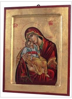 ICONA MADONNA DOLCE AMORE MANTO ROSSO 14 X 17 CM