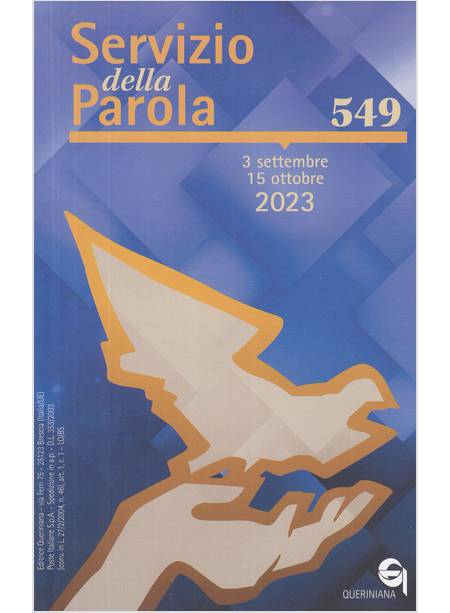 SERVIZIO DELLA PAROLA 549 3 SETTEMBRE 15 OTTOBRE 2023