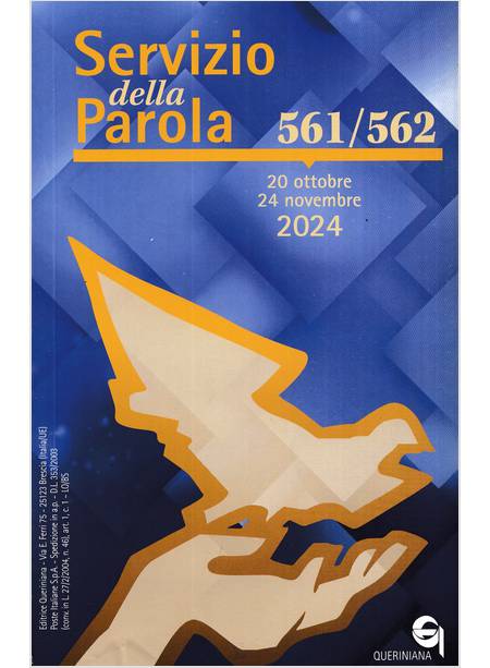 SERVIZIO DELLA PAROLA 561-562 20 OTTOBRE/24 NOVEMBRE 2024