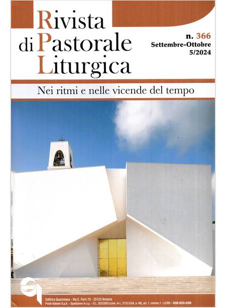 RIVISTA DI PASTORALE LITURGICA 366 SETTEMBRE - OTTOBRE 2024