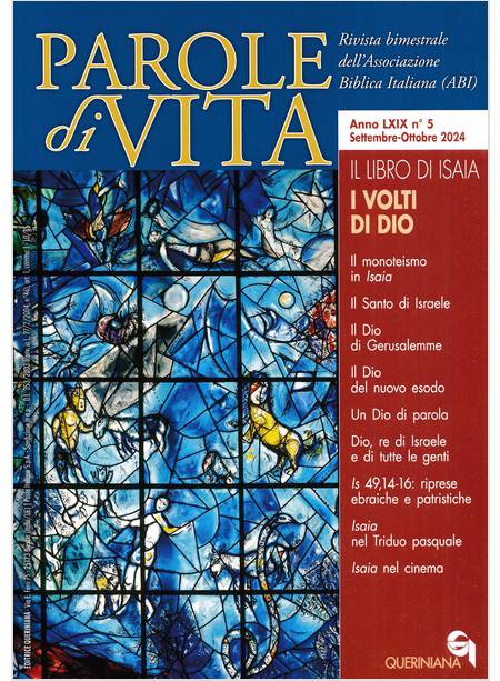 PAROLE DI VITA 5/2024 SETTEMBRE/OTTOBRE IL LIBRO DI ISAIA