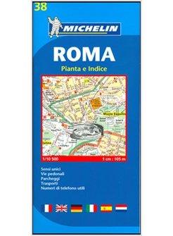 ROMA 1:10.500 SENSI UNICI VIE PEDONALI PARCHEGGI TRASPORTI NUMERI DI