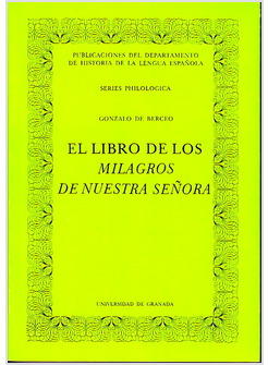 EL LIBRO DE LOS MILAGROS DE NUESTRA SENORA