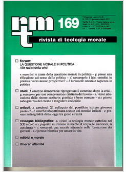 RIVISTA DI TEOLOGIA MORALE 169 GEN-MAR 2011