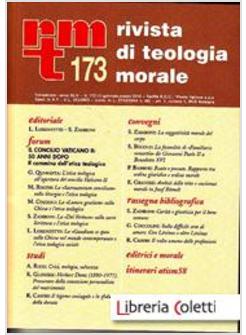 RIVISTA DI TEOLOGIA MORALE 173 GENNAIO MARZO 2012