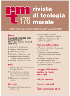 RIVISTA DI TEOLOGIA MORALE 176 OTTOBRE DICEMBRE 2012