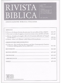 RIVISTA BIBLICA (2014). VOL. 4