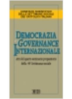 DEMOCRAZIA E GOVERNANCE INTERNAZIONALE 