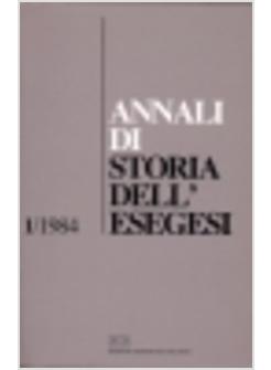 ANNALI DI STORIA DELL'ESEGESI