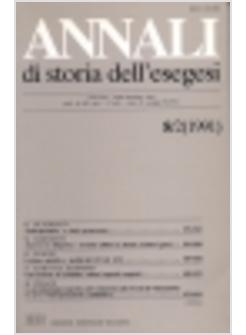 ANNALI DI STORIA DELL'ESEGESI (8/2)