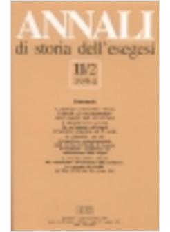 ANNALI DI STORIA DELL'ESEGESI (11/2)