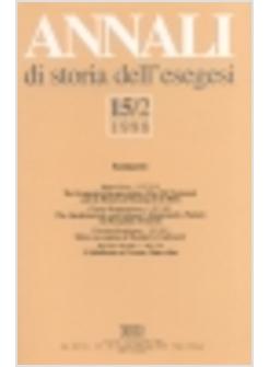 ANNALI DI STORIA DELL'ESEGESI (15/2)