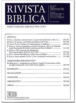 RIVISTA BIBLICA 3-4-/2009