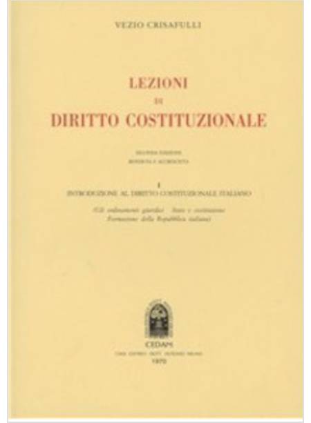 LEZIONI DI DIRITTO COSTITUZIONALE