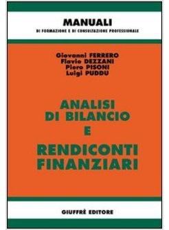 ANALISI DI BILANCIO E RENDICONTI FINANZIARI