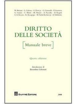 DIRITTO DELLE SOCIETA MANUALE BREVE