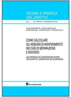 COME CALCOLARE GLI ASSEGNI DI MANTENIMENTO NEI CASI DI SEPARAZIONE E DIVORZIO