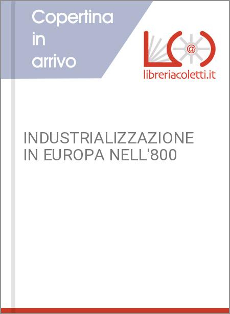 INDUSTRIALIZZAZIONE IN EUROPA NELL'800