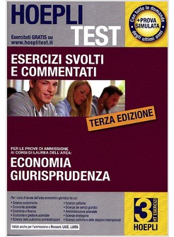 HOEPLI TEST ESERCIZI ECONOMIA E GIURISPRUDENZA, BOCCONI, LUISS, LIUC