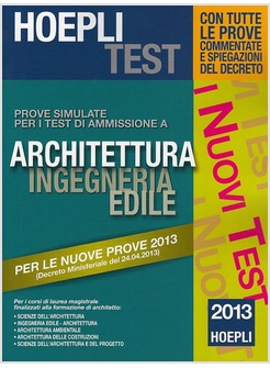 HOEPLI TEST PROVE PER ARCHITETTURA 2013