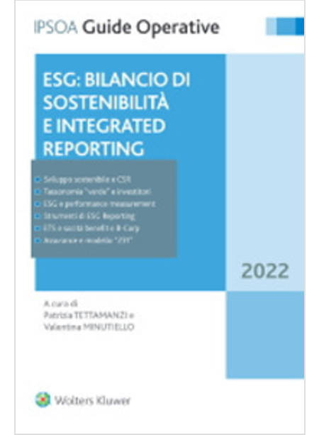 ESG: BILANCIO DI SOSTENIBILITA' E INTEGRATED REPORTING