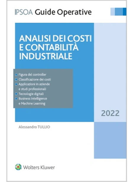 ANALISI DEI CONTI E CONTABILITA' INDUSTRIALE