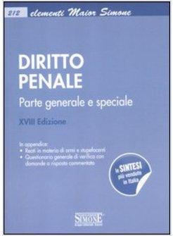 DIRITTO PENALE. PARTE GENERALE E SPECIALE