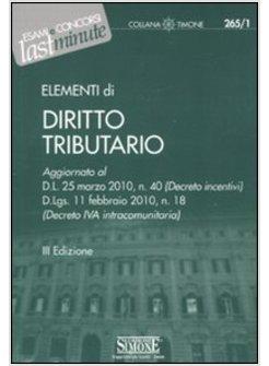 ELEMENTI DI DIRITTO TRIBUTARIO