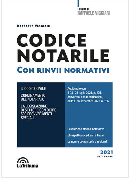 CODICE NOTARILE. CON RINVII NORMATIVI