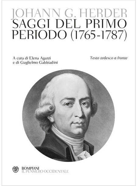 SAGGI DEL PRIMO PERIODO (1765-1787). TESTO TEDESCO A FRONTE. EDIZ. BILINGUE