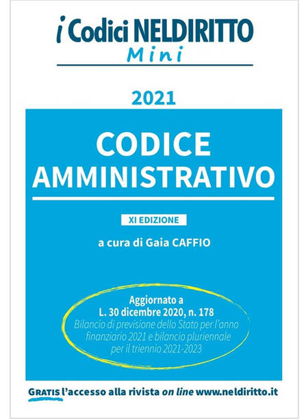 CODICE AMMINISTRATIVO XI ED. 2021