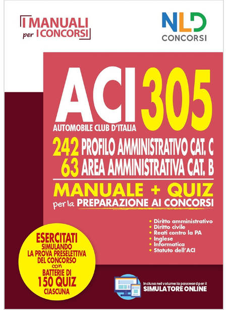 CONCORSO ACI MANUALE 305 POSTI CAT. B E C