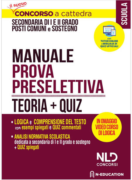 CONCORSO ORDINARIO SCUOLA SECONDARIA DI I E II GRADO SU POSTO COMUNE E DI SOSTEG