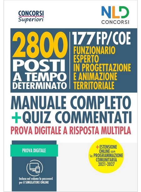 2800 POSTI A TEMPO DETERM. 177 FP/C0E MANUALE COMPLETO + QUIZ