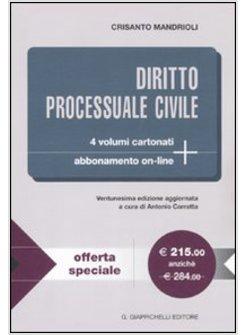 DIRITTO PROCESSUALE CIVILE COFANETTO 4 VOLL.