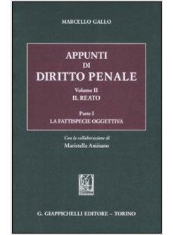 APPUNTI DI DIRITTO PENALE VOL. 2/1