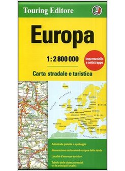 EUROPA 1:800.000 CARTA STRADALE E TURISTICA