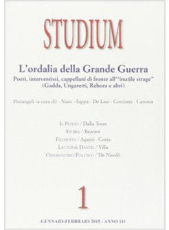 STUDIUM (2015). VOL. 1: L'ORDALIA DELLA GRANDE GUERRA