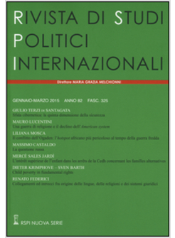 RIVISTA DI STUDI POLITICI INTERNAZIONALI (2015). VOL. 1