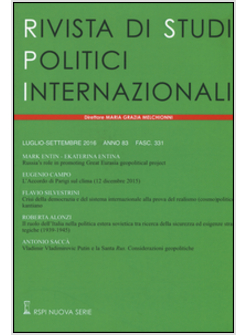 RIVISTA DI STUDI POLITICI INTERNAZIONALI (2016). VOL. 3