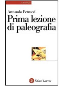 PRIMA LEZIONE DI PALEOGRAFIA