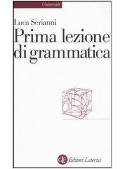 PRIMA LEZIONE DI GRAMMATICA