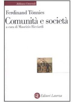 COMUNITA' E SOCIETA'