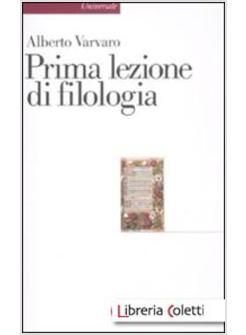 PRIMA LEZIONE DI FILOLOGIA