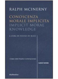 CONOSCENZA MORALE IMPLICITA IMPLICIT MORAL KNOWLEDGE