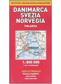 DANIMARCA - SVEZIA - NORVEGIA 1:800.000