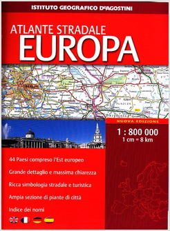 ATLANTE STRADALE EUROPA 1:800.000