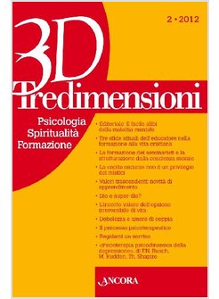 TREDIMENSIONI. PSICOLOGIA, SPIRITUALITA, FORMAZIONE (2012). VOL. 3