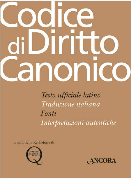 CODICE DI DIRITTO CANONICO