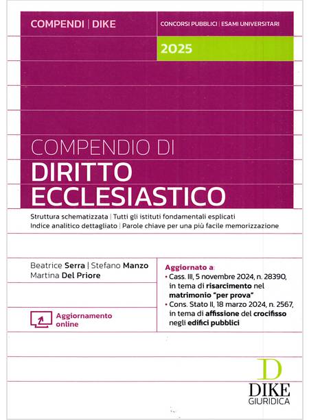 COMPENDIO DI DIRITTO ECCLESIASTICO